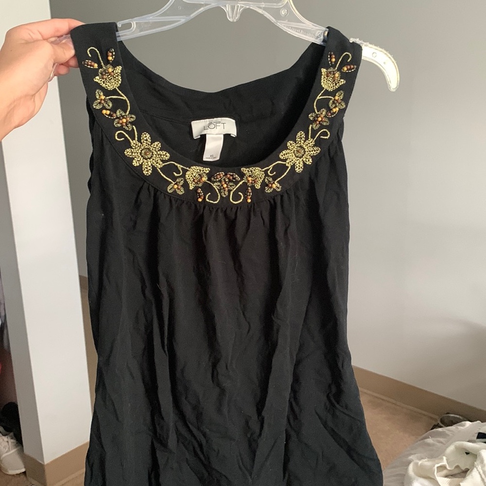 LOFT black dressy tank top